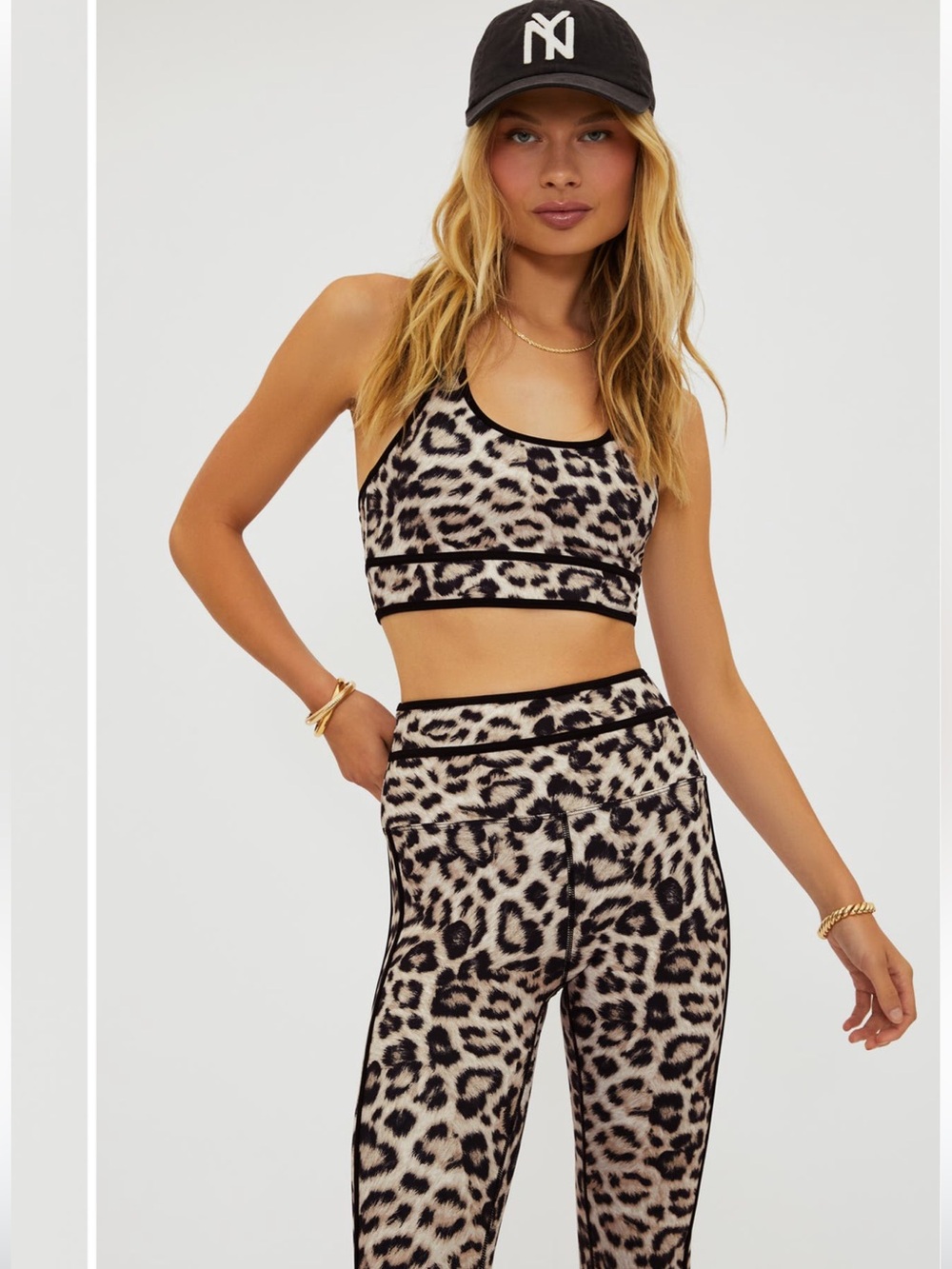 Beach Riot Anari Sports Bra Top Mystic Leopard Small